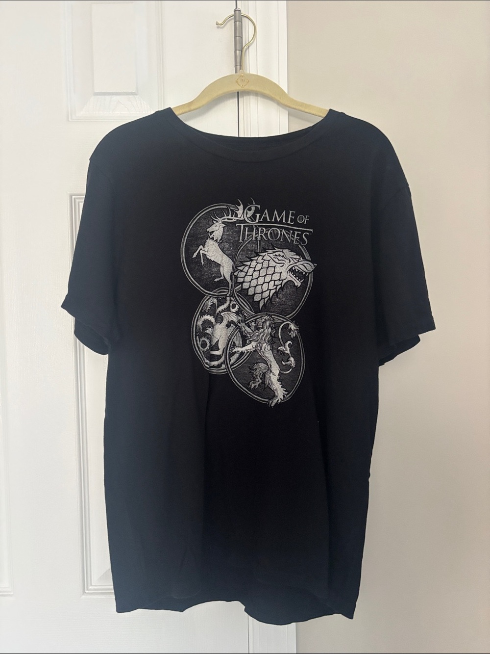 Game of Thrones Mens Black Graphic Tee
